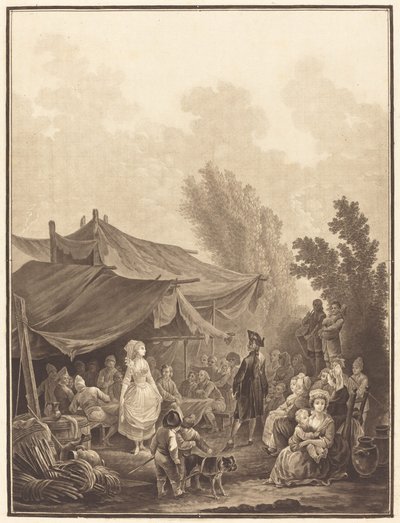 Noce de Village Village Bröllop, 1785. av Charles Melchior Descourtis