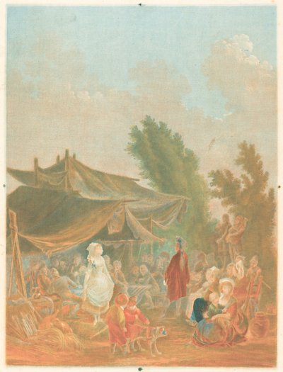Noce de Village Village Bröllop, 1785. av Charles Melchior Descourtis