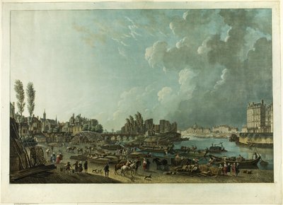 Port of St Paul, Paris av Charles Melchior Descourtis