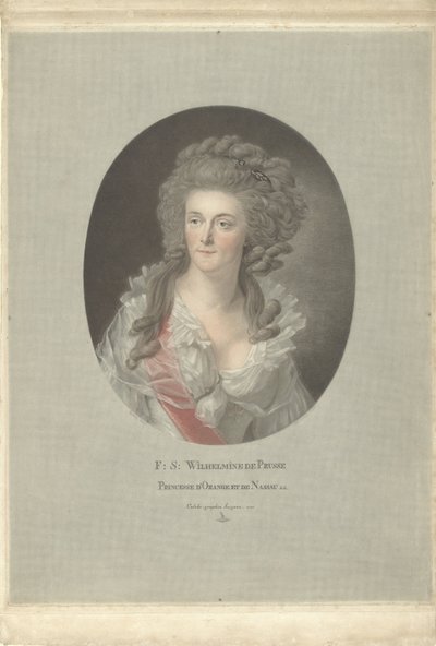Porträtt av Wilhelmina av Preussen, prinsessan av Orange-Nassau F: S: Wilhelmine de Prusse Princesse d