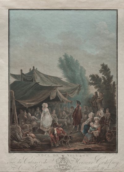 Bybröllop, 1785. av Charles Melchior Descourtis