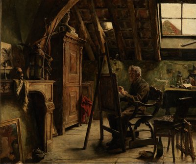 Verkstad av en målare av Charles Mertens