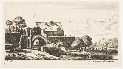 En vattenkvarn nära Saint-Denis av Charles Meryon