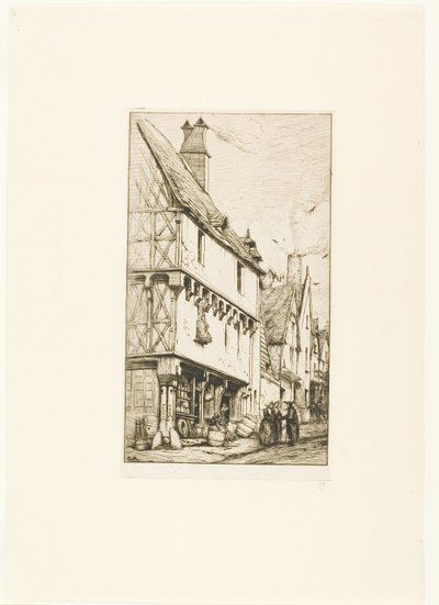 Ett gammalt hus i Bourges av Charles Meryon