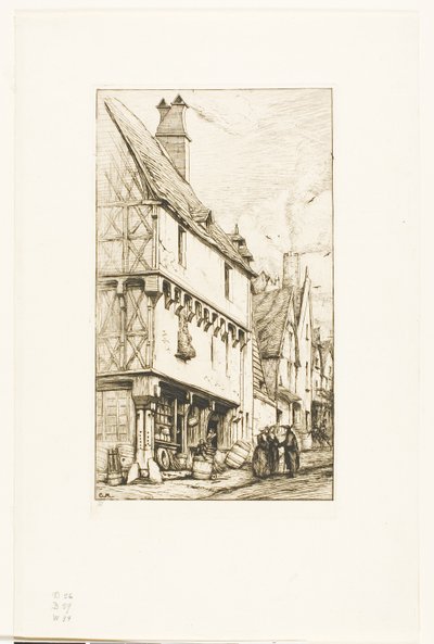 Ett gammalt hus i Bourges av Charles Meryon