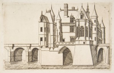 Slottet Chenonceau, nr 2 av Charles Meryon