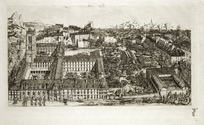 College Henri IV och Lycee Napoleon, 1864 av Charles Meryon