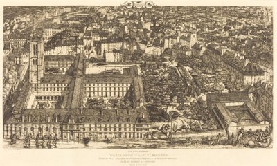 College Henri IV, Paris eller Lycée Napoléon (Henry IV College eller Napoleon School) av Charles Meryon