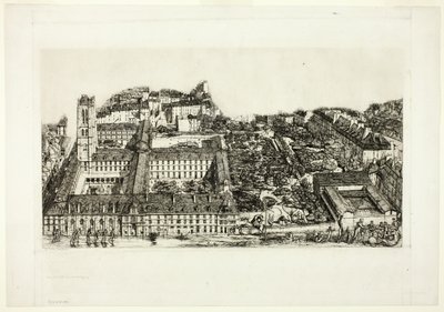 College Henry IV (eller Lycée Napoléon), Paris av Charles Meryon