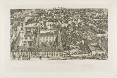 College Henry IV (eller Lycée Napoléon), Paris av Charles Meryon