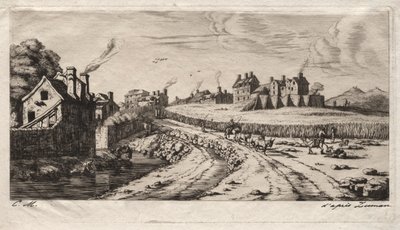 Ingången till Faubourg, Saint-Marceau, Paris, 1850. av Charles Meryon