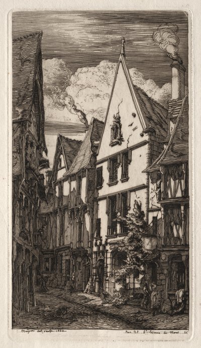 Etsningar av Paris: i Bourges av Charles Meryon