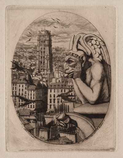 Etsningar av Paris: Gargoylen av Charles Meryon