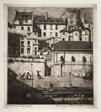 Etsningar av Paris: Bårhuset, 1854. av Charles Meryon