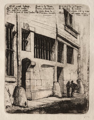 Etchings of Paris: The Street of the Bad Boys, 1854. av Charles Meryon