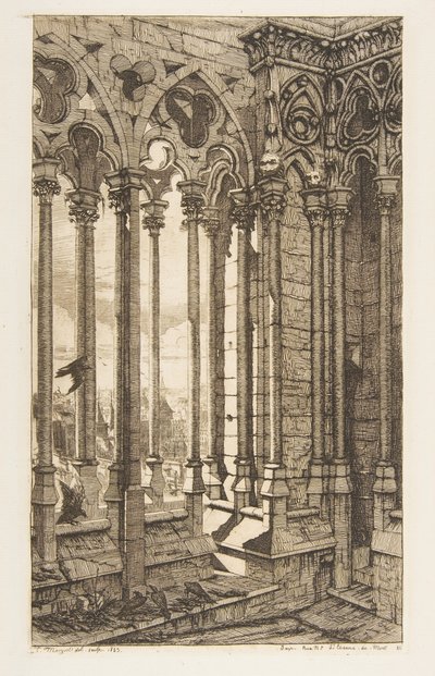 Galleri, Notre-Dame-katedralen, Paris av Charles Meryon