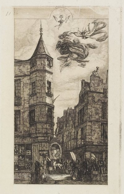 Hus med ett torn, nr 22 av Charles Meryon