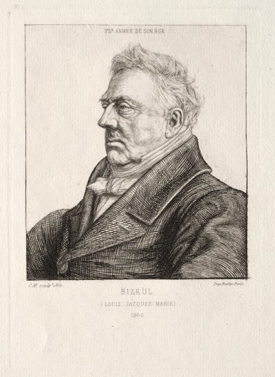 L. J. Marie Bizeul, en bretonsk arkeolog av Charles Meryon