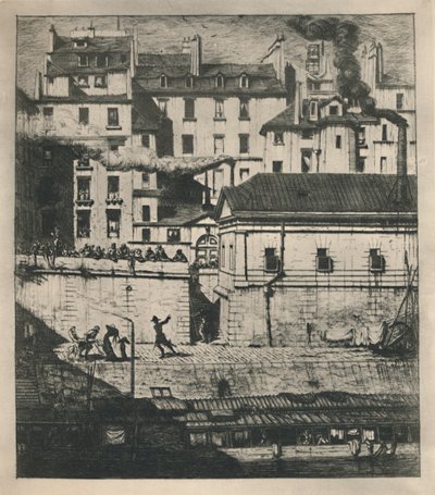 La Morgue 3rd State, 9 18 x 8 18 tum, 1854, 1927 av Charles Meryon