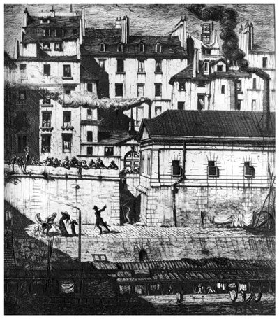 Bårhuset, c1841-1868 1924 av Charles Meryon