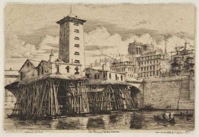 Notre-Dame-pumpen - 1852 av Charles Meryon