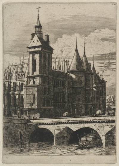 Klocktornet, Paris (Klocktornet, Paris) av Charles Meryon