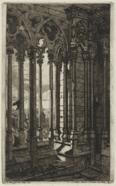 Notre-Dame-galleriet, Paris av Charles Meryon