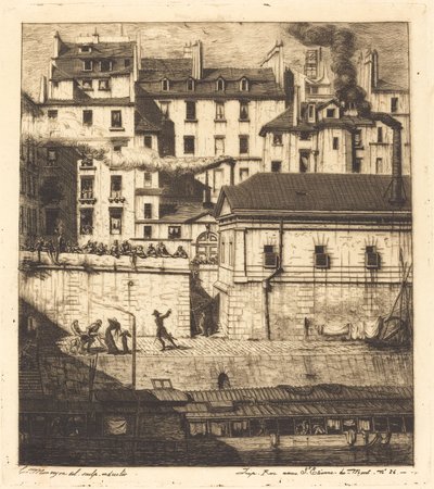 La morgue, Paris (Bårhuset) av Charles Meryon