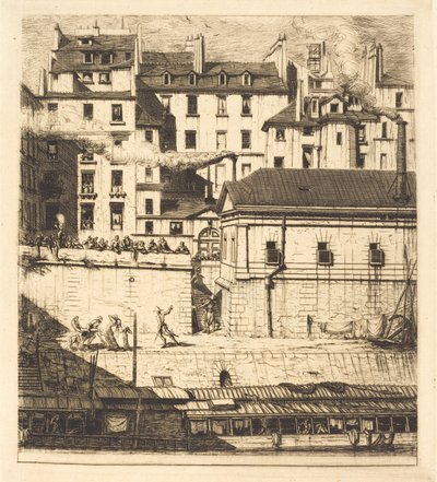 La morgue, Paris (Bårhuset) av Charles Meryon