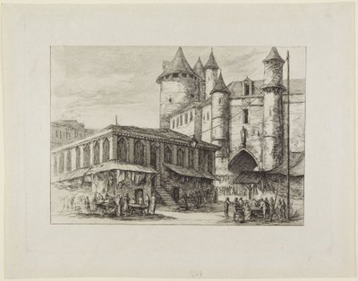 Le Grand Châtelet omkring 1780 av Charles Meryon