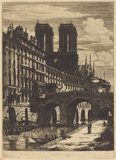 Lilla bron, Paris av Charles Meryon