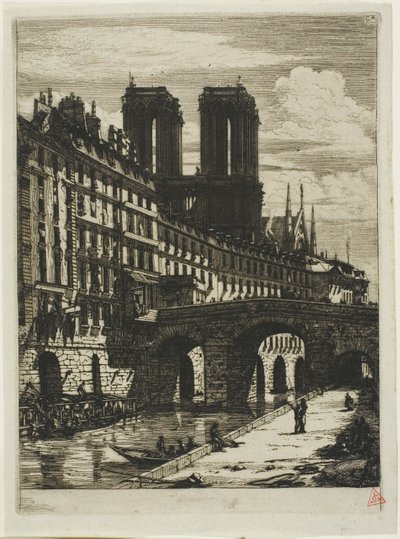 Lilla bron, Paris av Charles Meryon