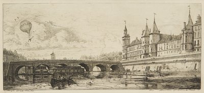 Le Pont-Au-Change (etsning) av Charles Meryon