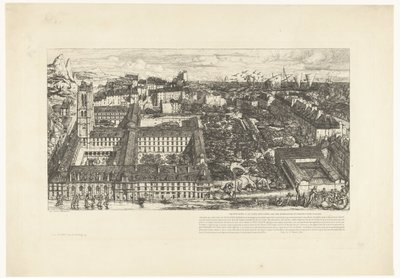 Lyceum Henri IV i Paris Collège Henri IV eller Lycée Napoléon (titel på objekt) av Charles Meryon