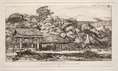 Inhemska lador och hyddor på Akaroa, Banks