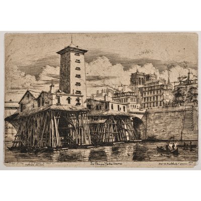 Notre-Dame-pumpen (Notre-Dame-pumpen) av Charles Meryon