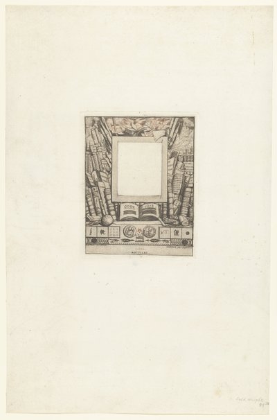 Omlisting för porträtt av Armand Guéraud Inramningsprojekt för porträttet av Armand Guérard av Charles Meryon