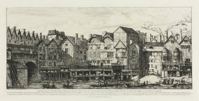 En del av staden Paris i slutet av 1600-talet av Charles Meryon