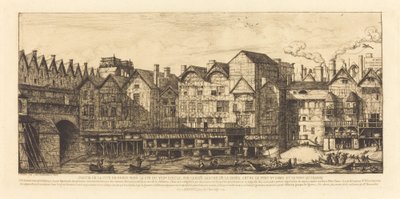En del av staden mot slutet av XVII-talet (Utsikt över staden Paris mot slutet av XVII-talet) av Charles Meryon