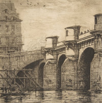 Pont Neuf, Paris, 1853. av Charles Meryon