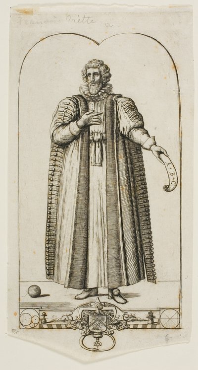 Porträtt av François Viete av Charles Meryon