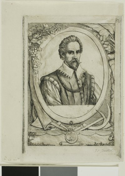 Porträtt av René de Laudonnière Sablais (de Burdigale) av Charles Meryon
