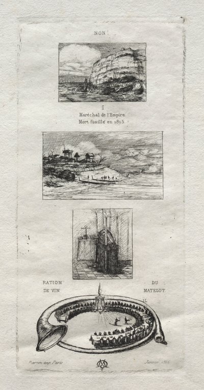 Rebus: Nej, Morny är inte död för han gifter sig igen, 1866. av Charles Meryon