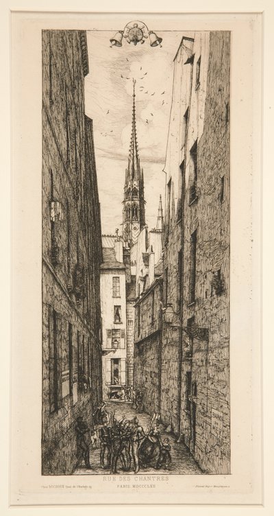 Rue des Chantres av Charles Meryon