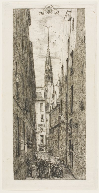 Rue des Chantres, Paris av Charles Meryon