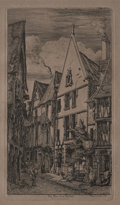 Rue des Toiles, Bourges av Charles Meryon