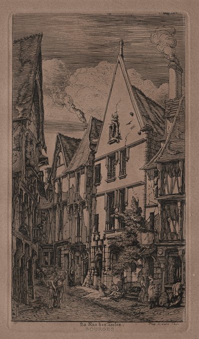 Rue des Toiles, Bourges av Charles Meryon