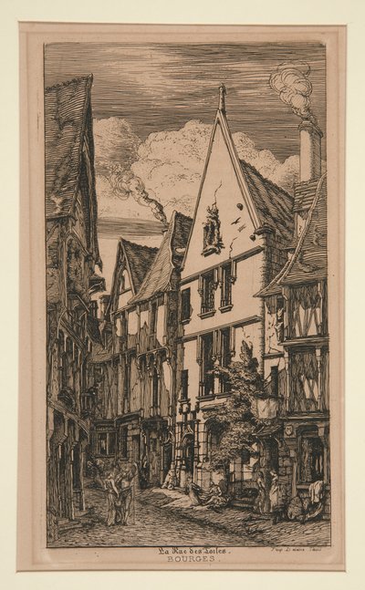 Gatan av tygerna, ? Bourges av Charles Meryon