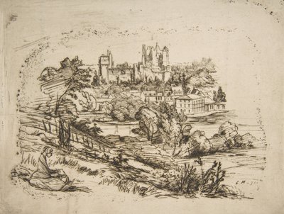 Ruinerna av Château de Pierrefonds Ruinerna av Château de Pierrefonds, efter Viollet-le-Du..., 1858. av Charles Meryon
