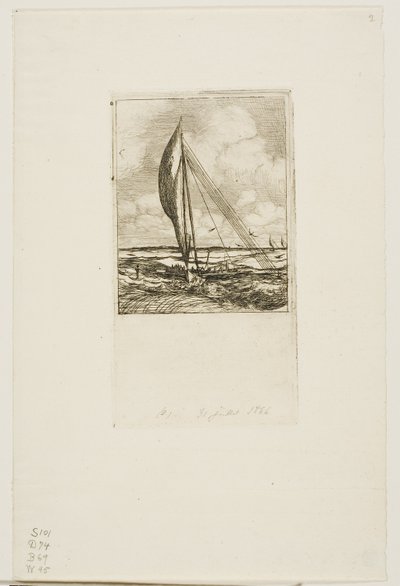 Swift-Sailing Proa, Mulgrave Archipelago, Oceanien av Charles Meryon